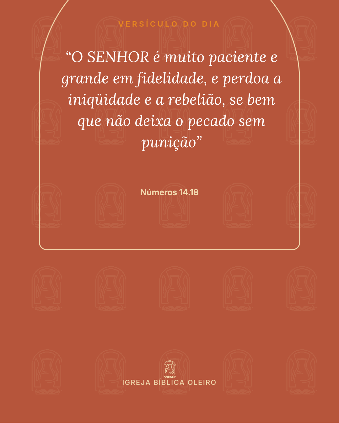 Post com versículo de Números 14:18
